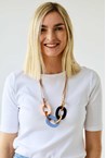 CHUNKY NECKLACE - blk blue